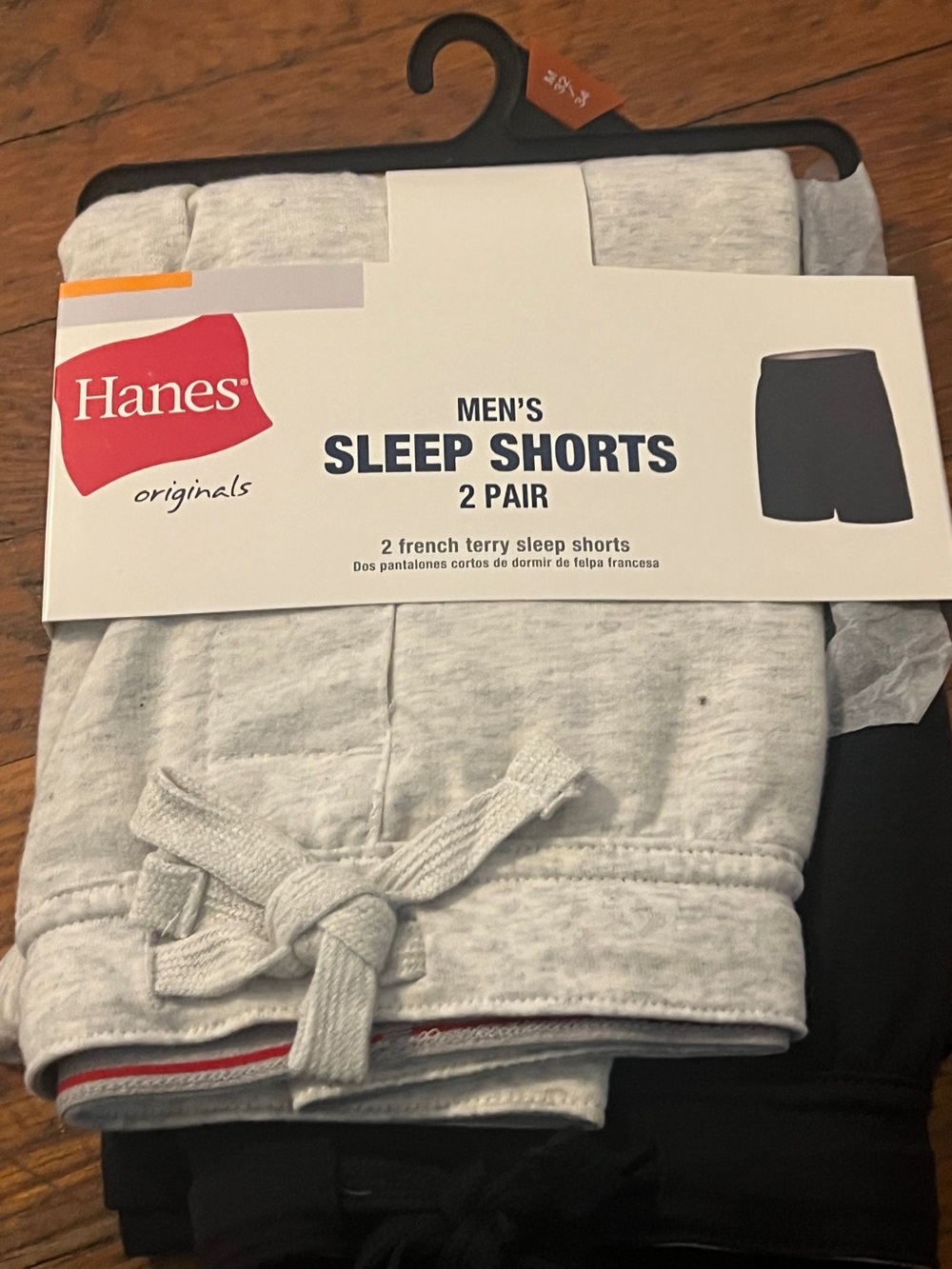 Hanes 2 Pairs French Terry Sleep Shorts Size Medium New